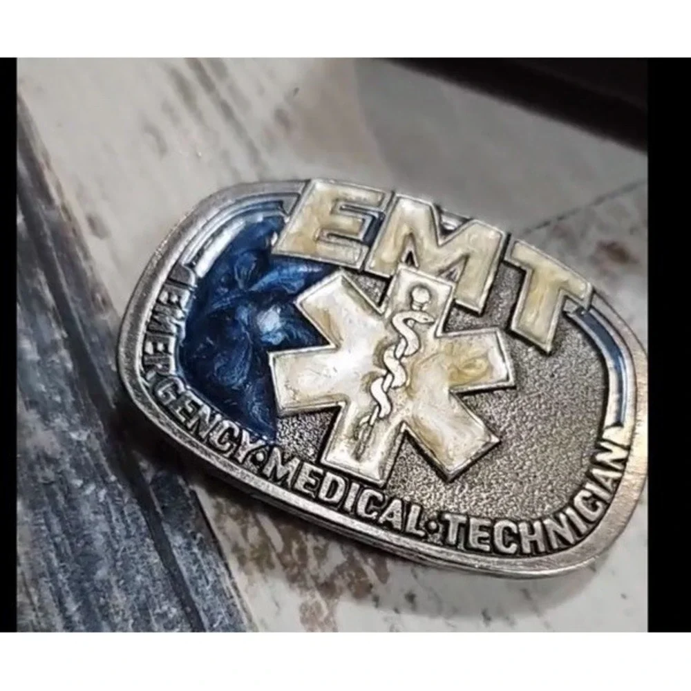 Buckle Bakery EMT Emergency Medical Technician‎ Caduceus Helix Belt Buckle